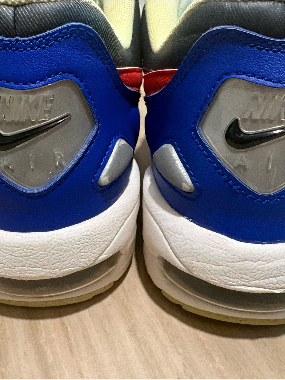 Nike White, Red, Blue and Teal Chunky Runner Sneakers - Picture 5 of 9
